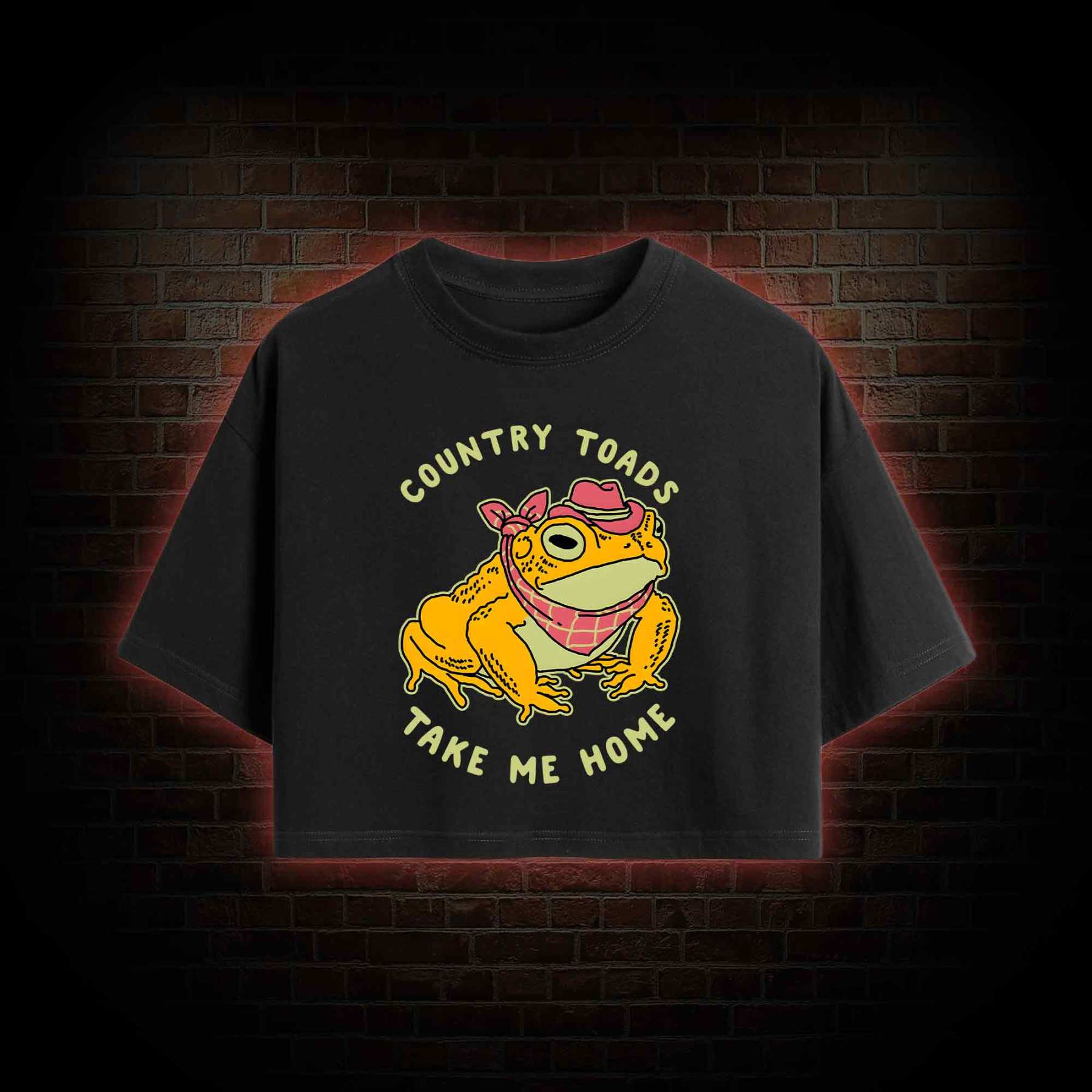 Country Toads Take Me Home Crop Top