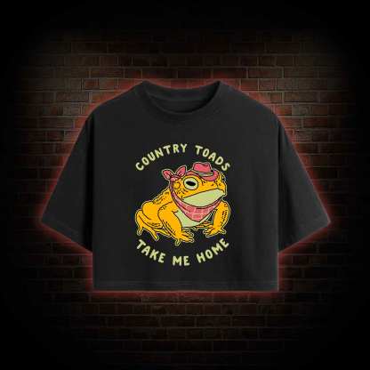 Country Toads Take Me Home Crop Top