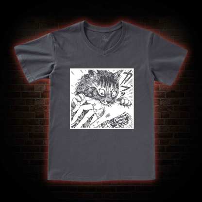 Tomie Cat Diary Anime Horror V-Neck Classic T-Shirt