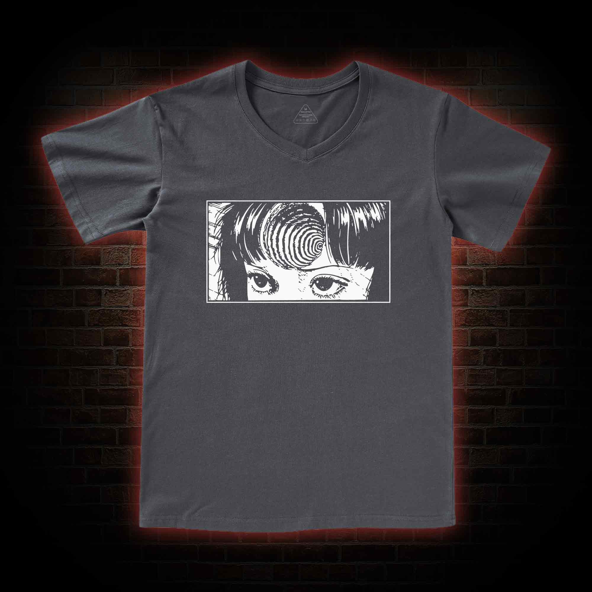Creepy Girl Eyes V-Neck Classic T-Shirt