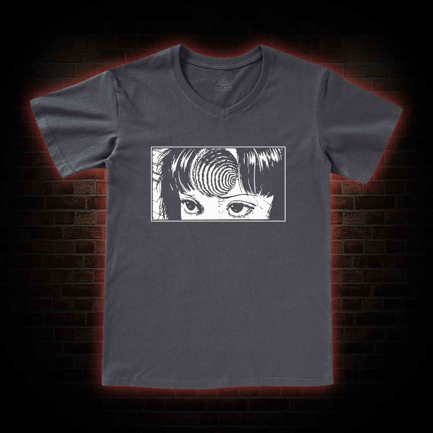 Creepy Girl Eyes V-Neck Classic T-Shirt