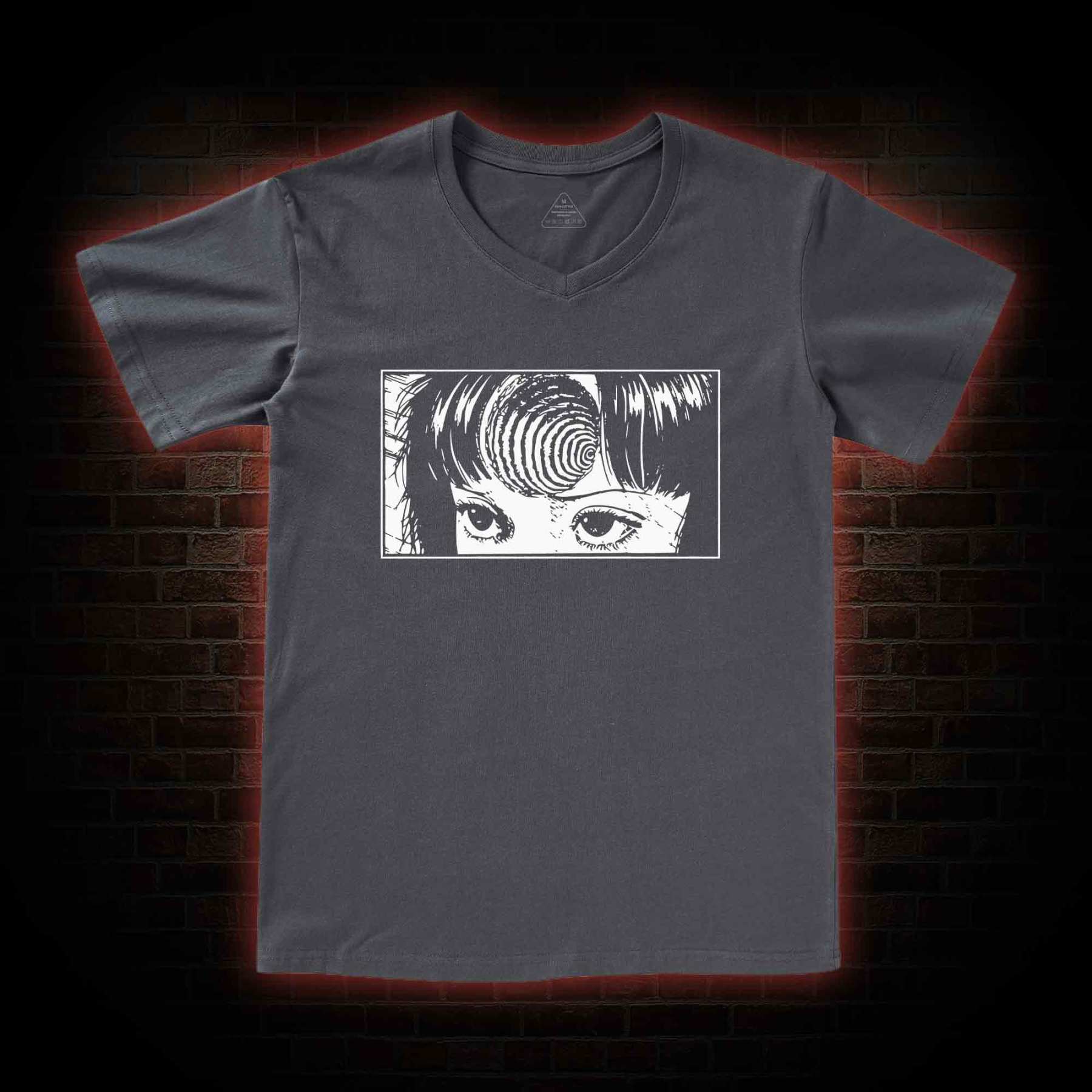 Creepy Girl Eyes V-Neck Classic T-Shirt