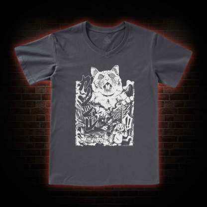 Monster Cat V-Neck Classic T-Shirt