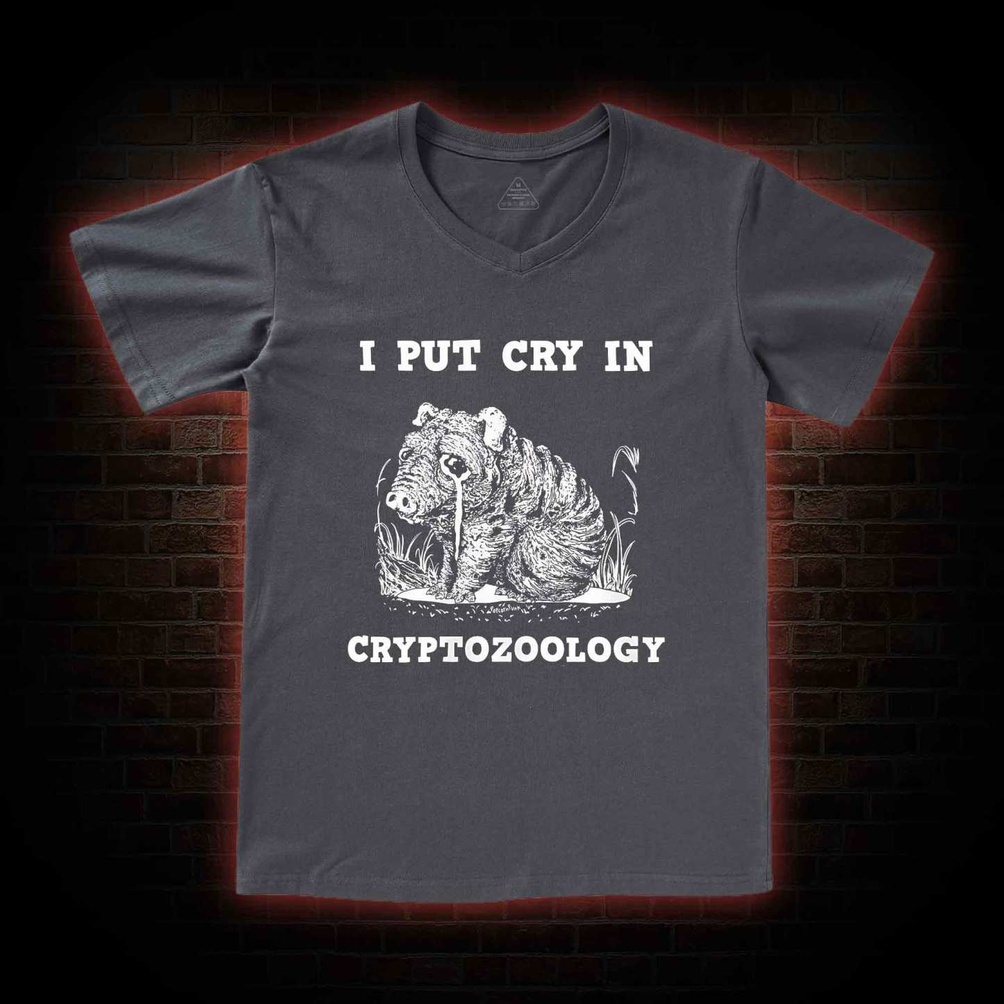 I Put Cry in Cryptozoology V-Neck Classic T-Shirt