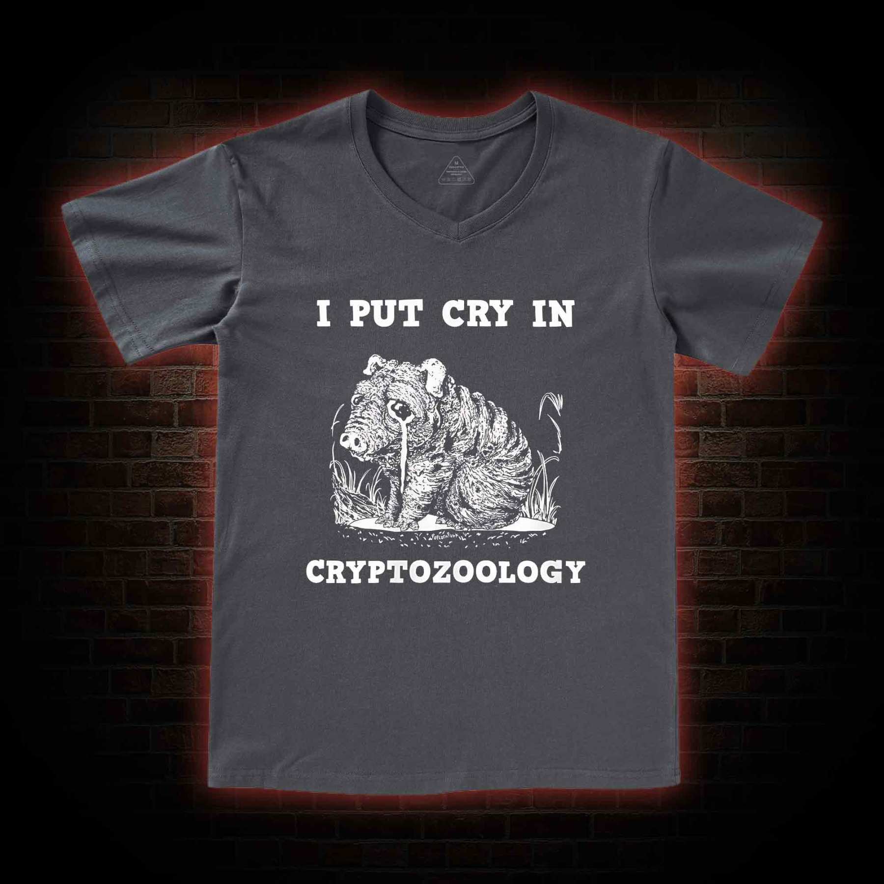 I Put Cry in Cryptozoology V-Neck Classic T-Shirt