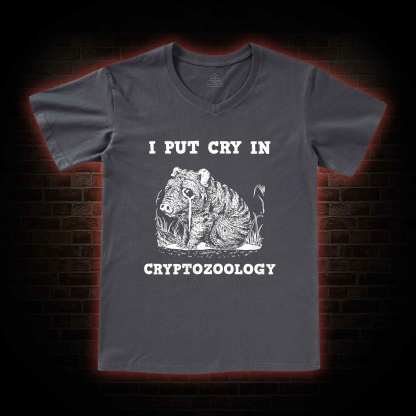 I Put Cry in Cryptozoology V-Neck Classic T-Shirt