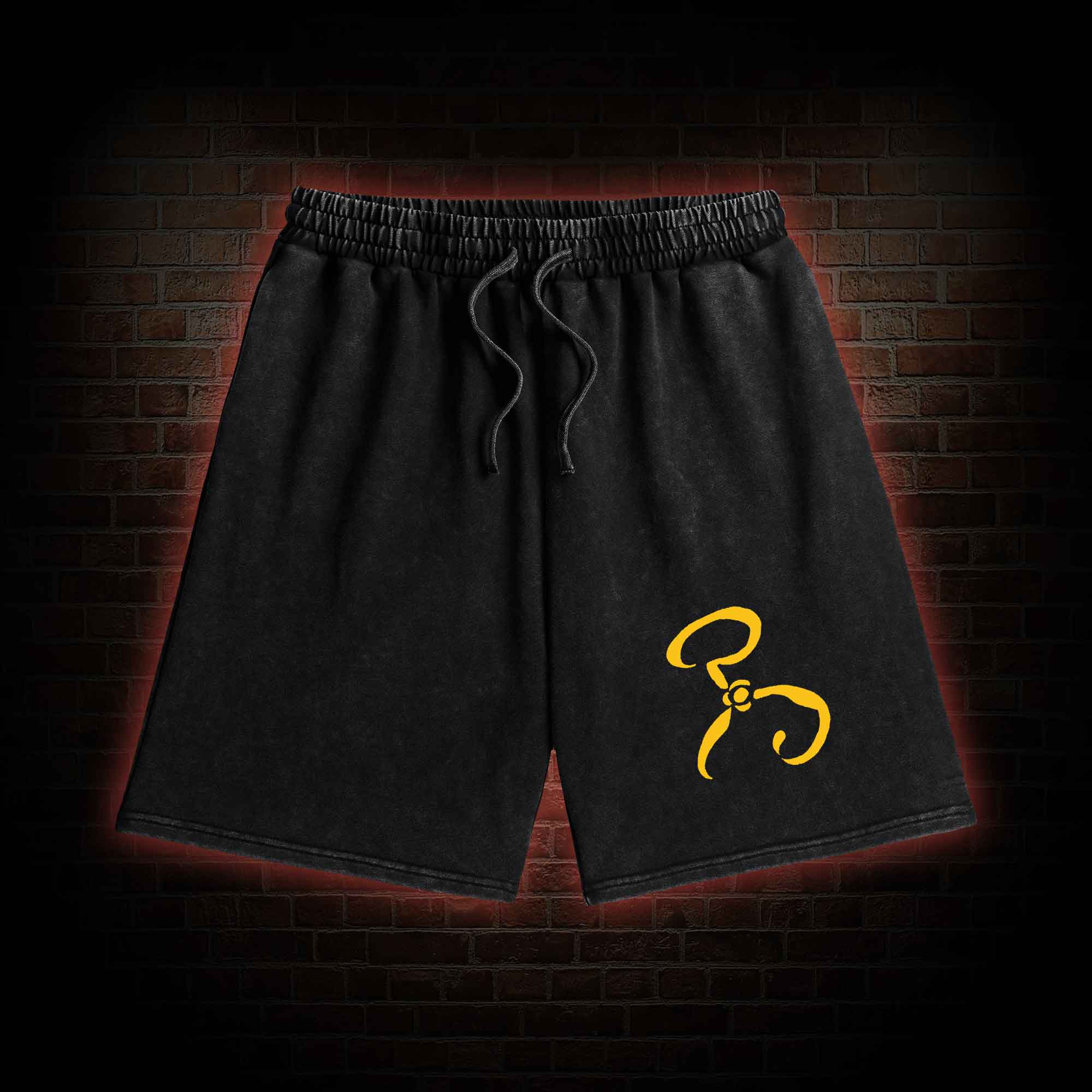 The King in Yellow Washed Shorts