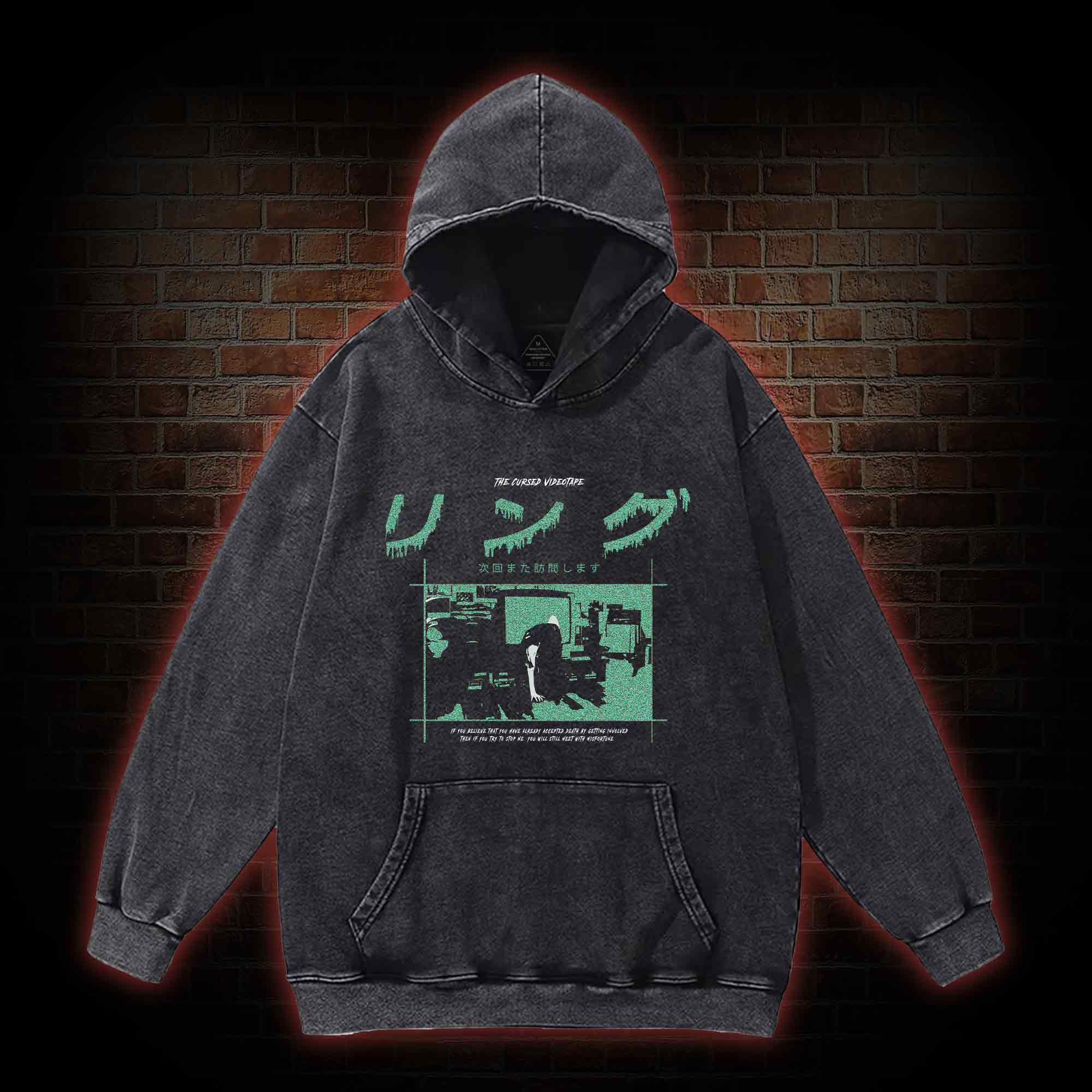 Cursed Videotape Washed Hoodie