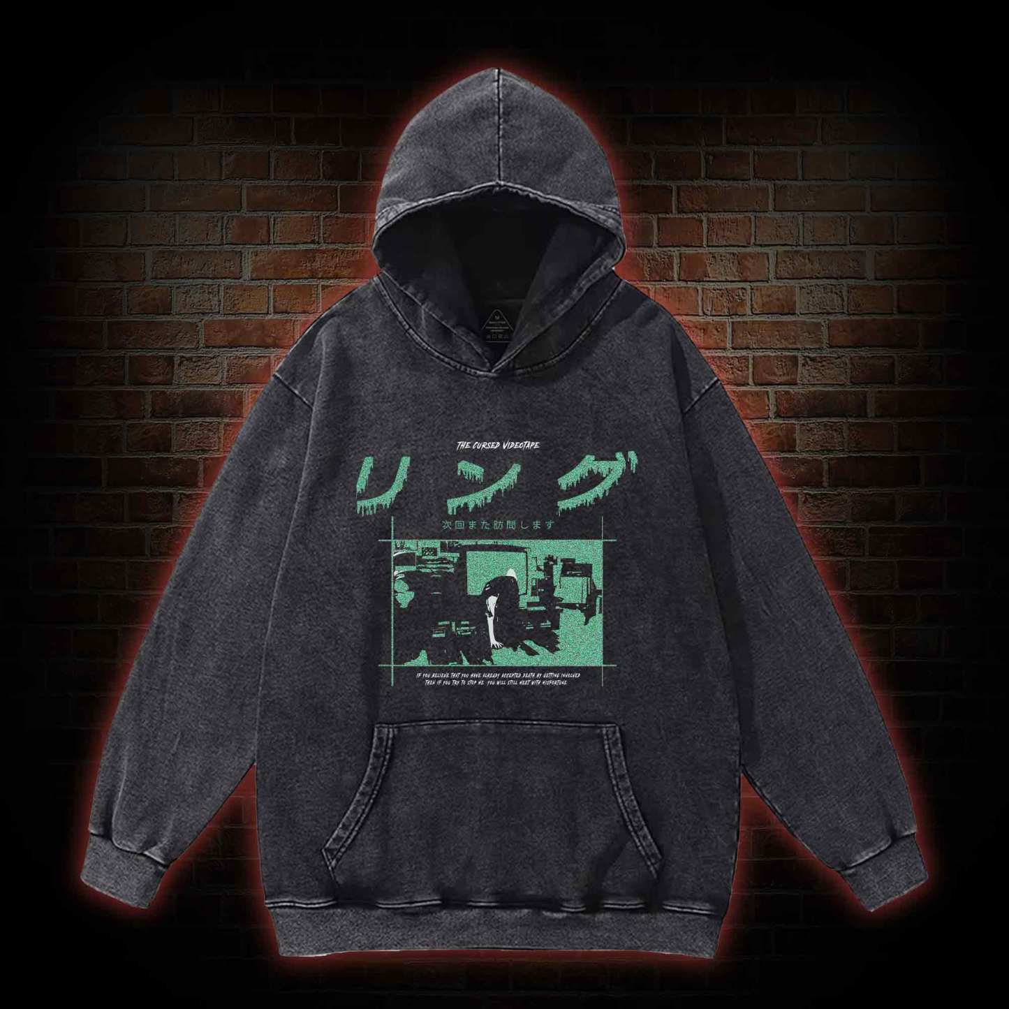 Cursed Videotape Washed Hoodie