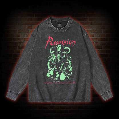 Inhuman Ecstasy Fulfilled Washed Long-Sleeve T-shirt