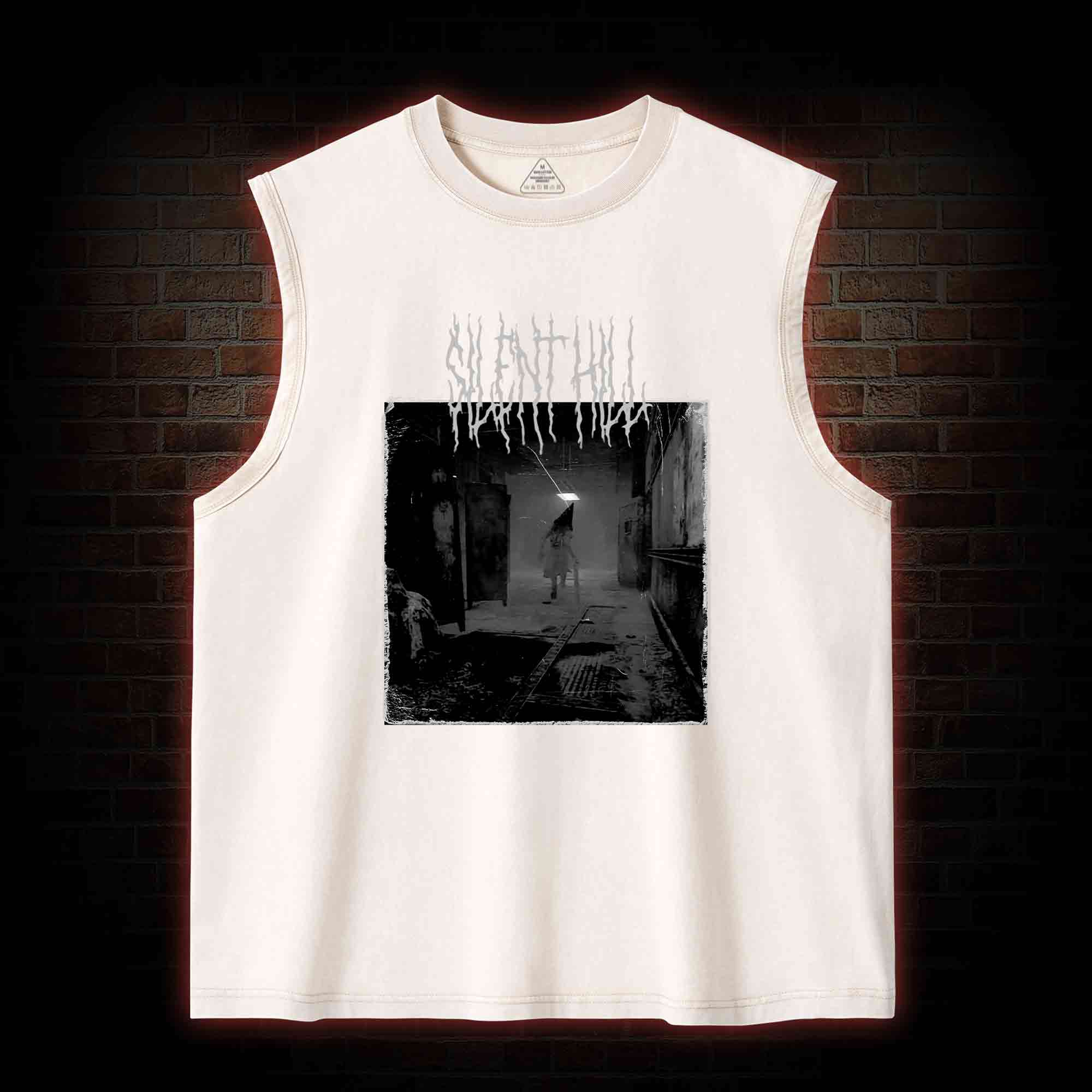 Red Pyramid Thing Retro Washed Tank Top