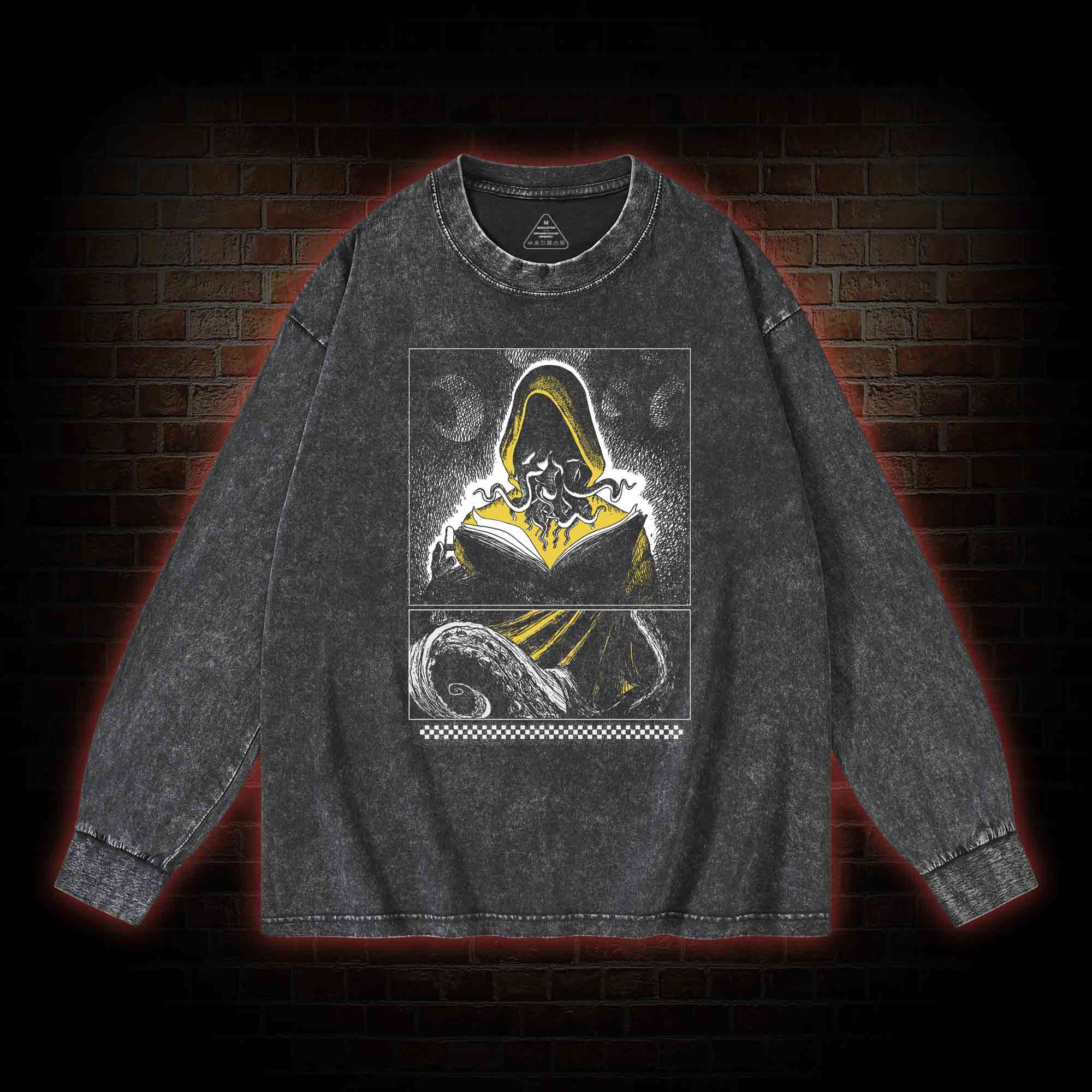 Yellow Sign Washed Long-Sleeve T-shirt