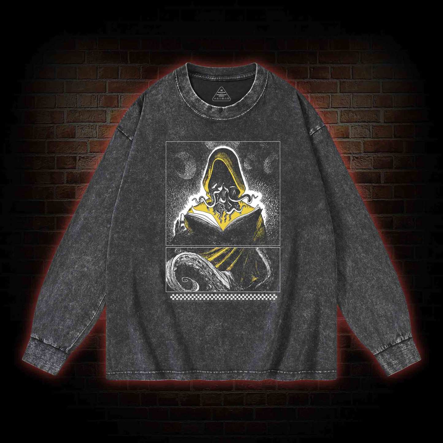 Yellow Sign Washed Long-Sleeve T-shirt