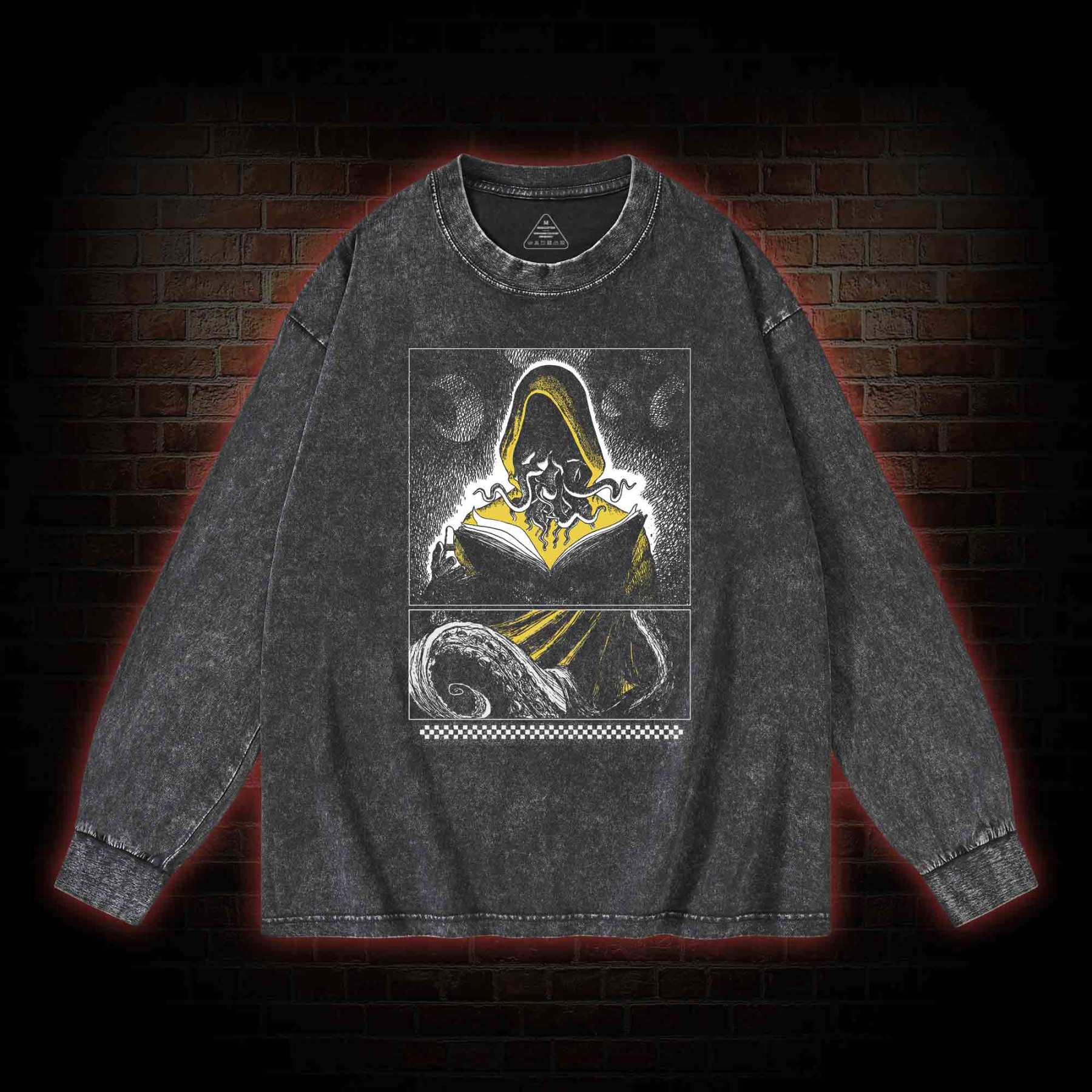 Yellow Sign Washed Long-Sleeve T-shirt