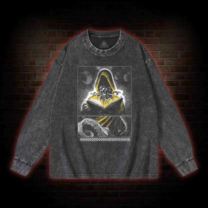 Yellow Sign Washed Long-Sleeve T-shirt