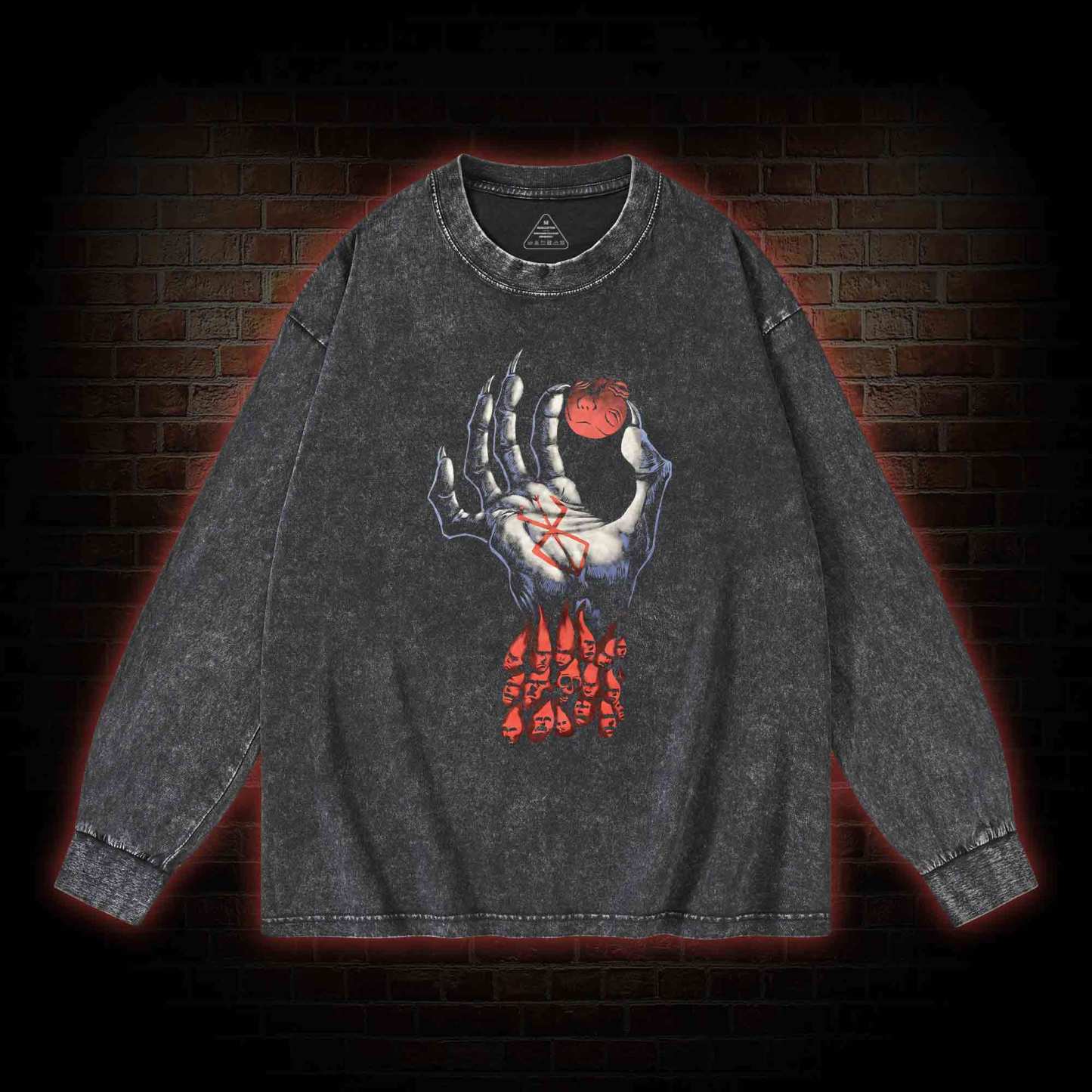 Spiritual Stone Objects Washed Long-Sleeve T-shirt