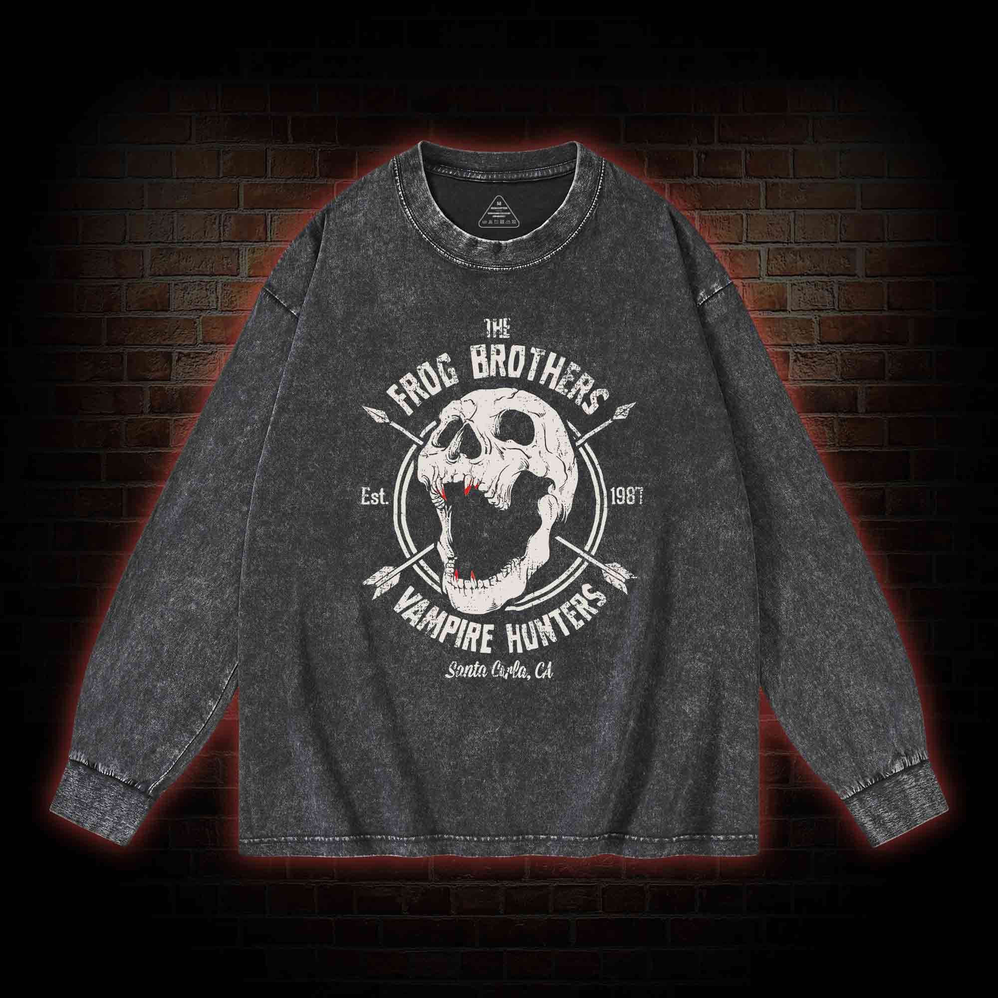 Vampire Hunters Washed Long-Sleeve T-shirt