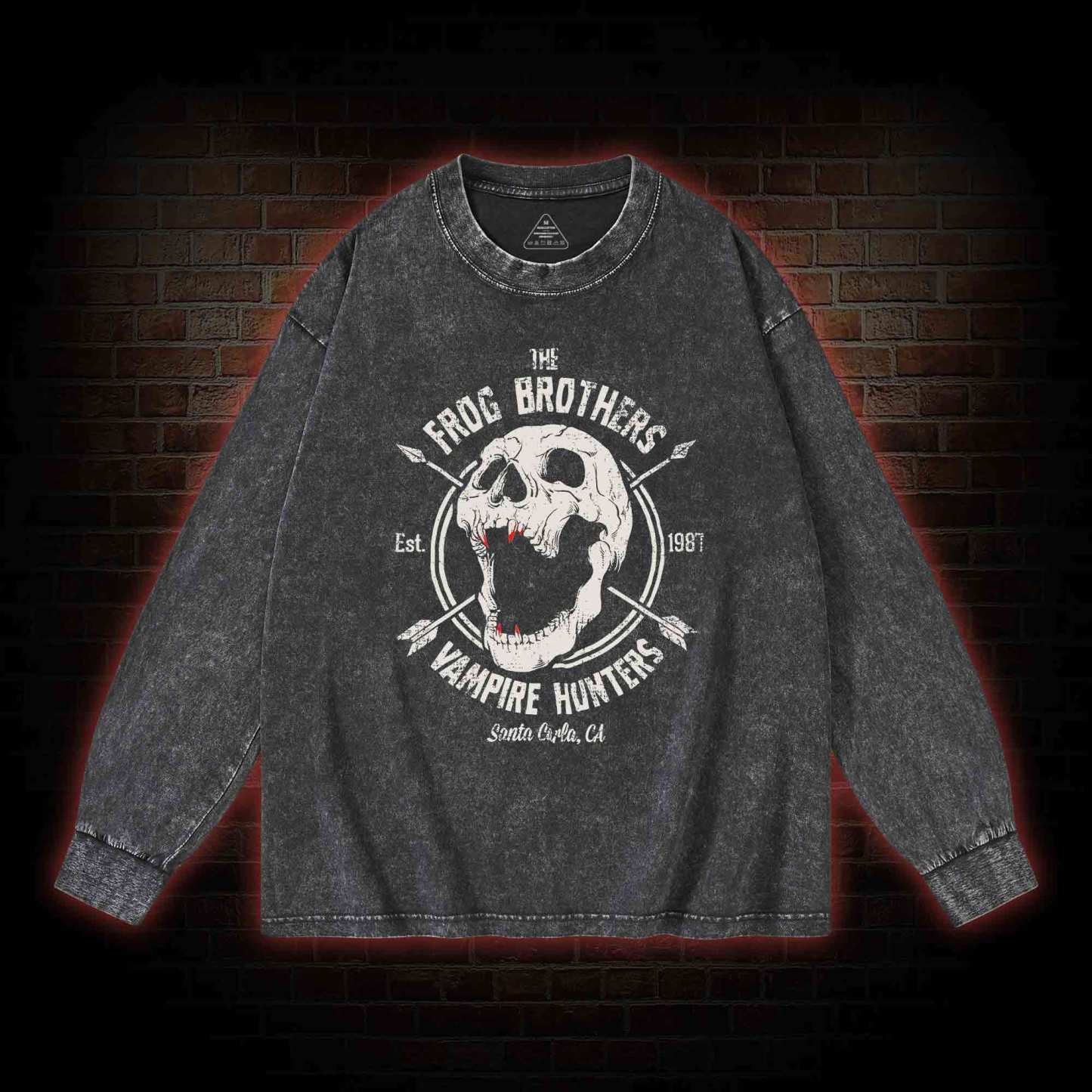 Vampire Hunters Washed Long-Sleeve T-shirt