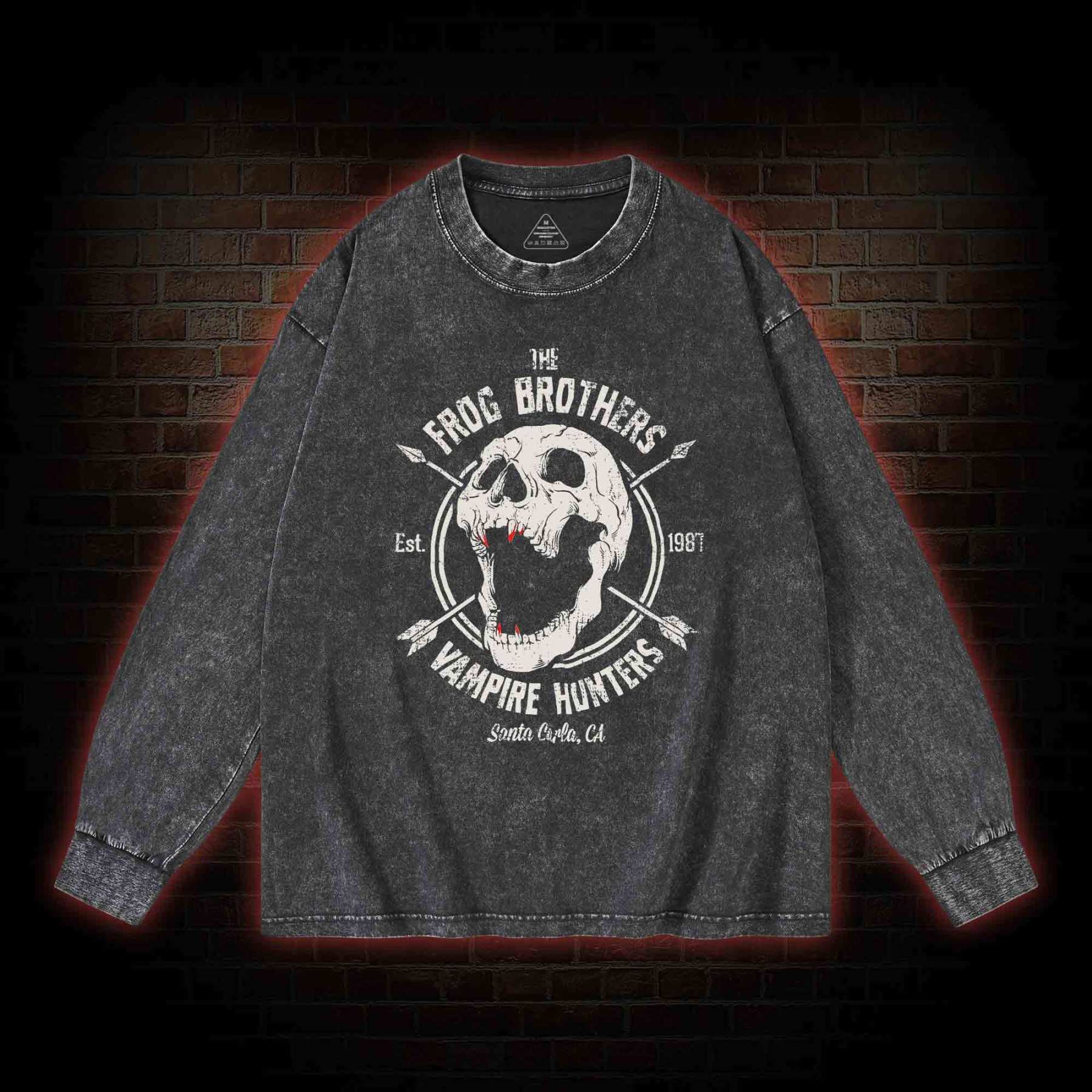 Vampire Hunters Washed Long-Sleeve T-shirt