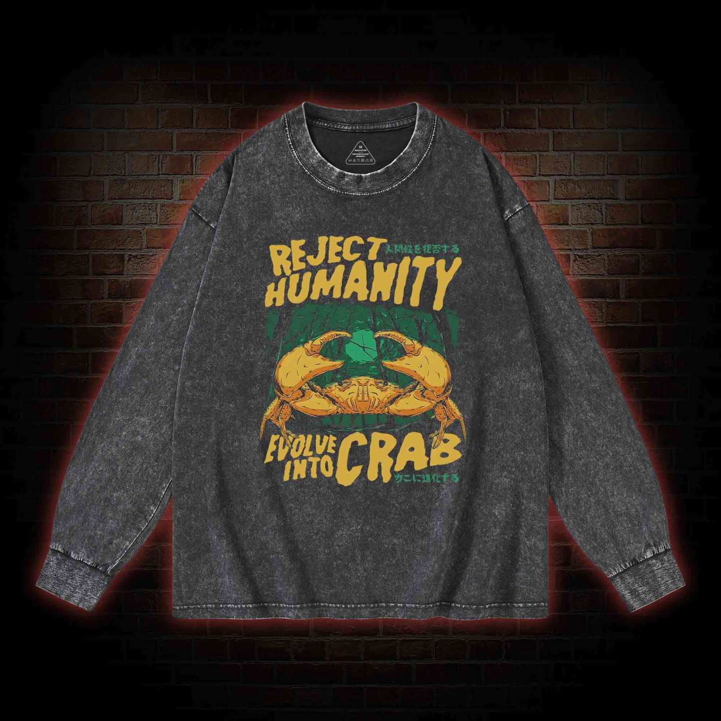 Reject Humanity Crab Washed Long-Sleeve T-shirt