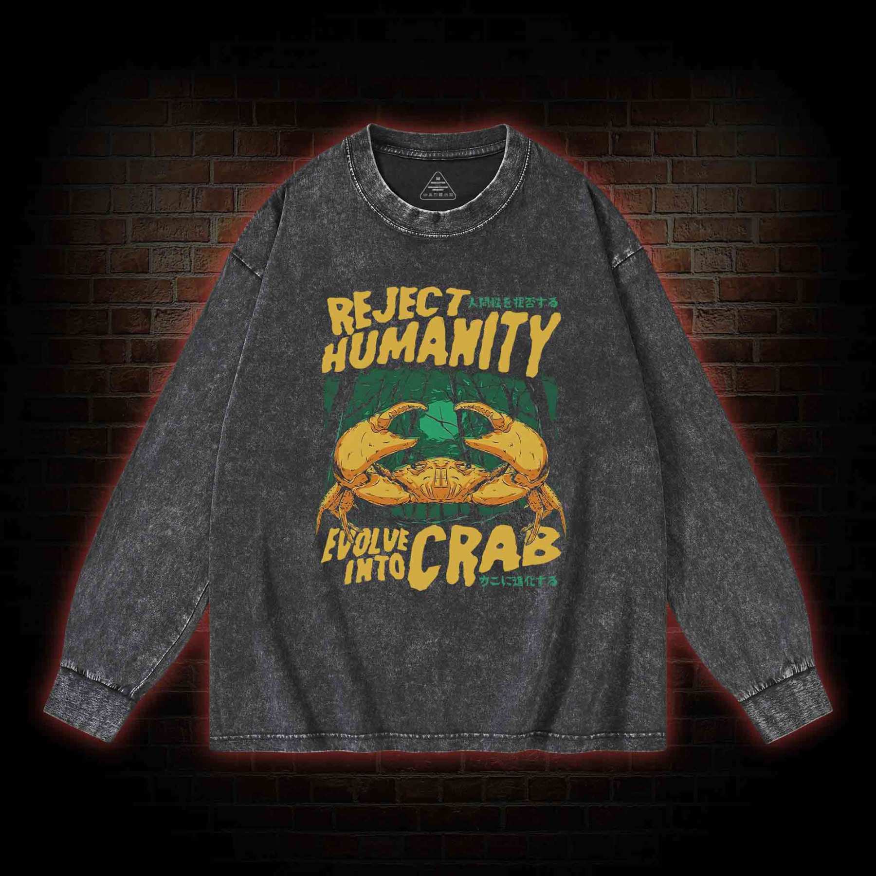 Reject Humanity Crab Washed Long-Sleeve T-shirt