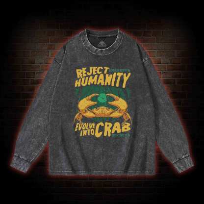 Reject Humanity Crab Washed Long-Sleeve T-shirt