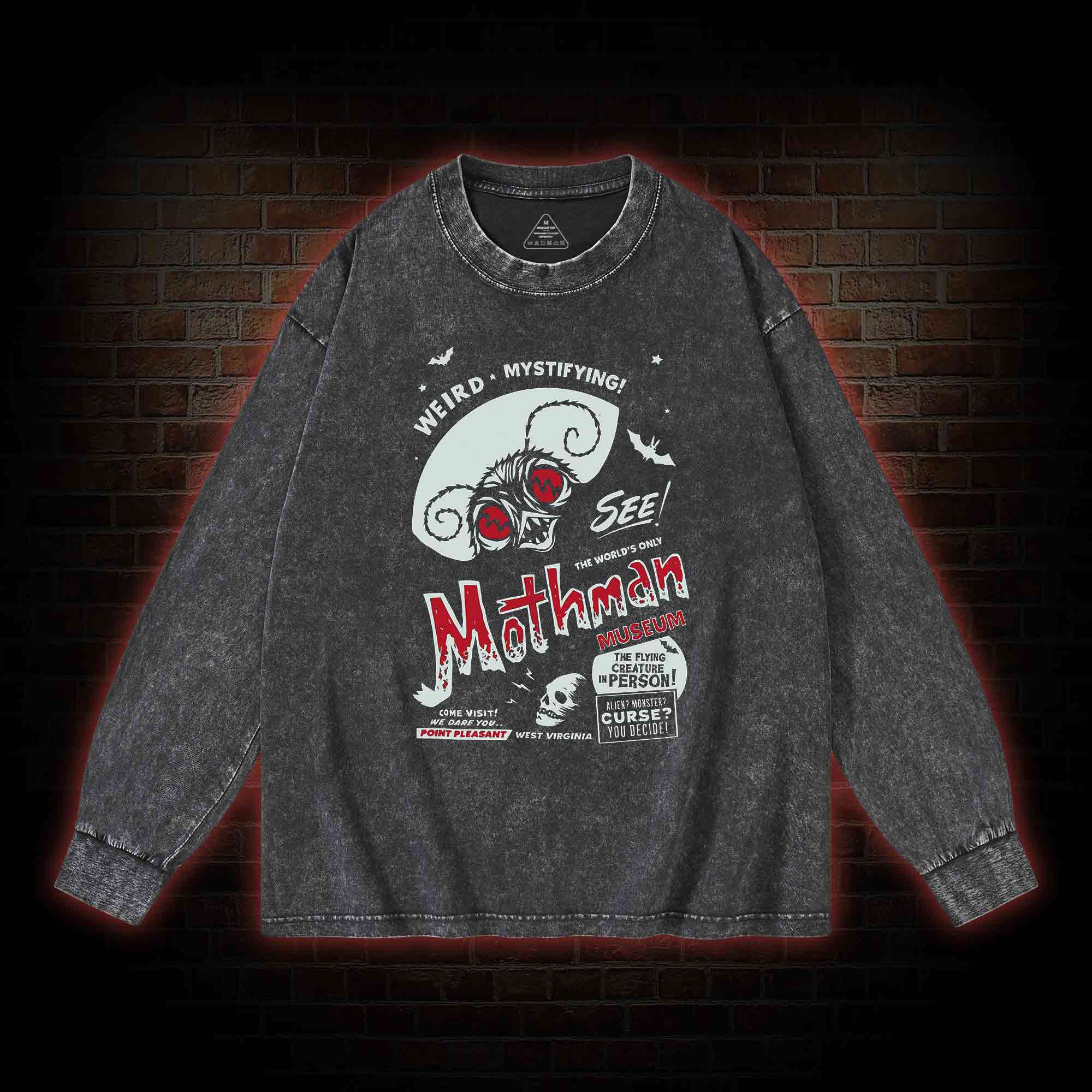Mothman Museum Washed Long-Sleeve T-shirt