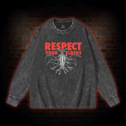Respect Your Elders Washed Long-Sleeve T-shirt