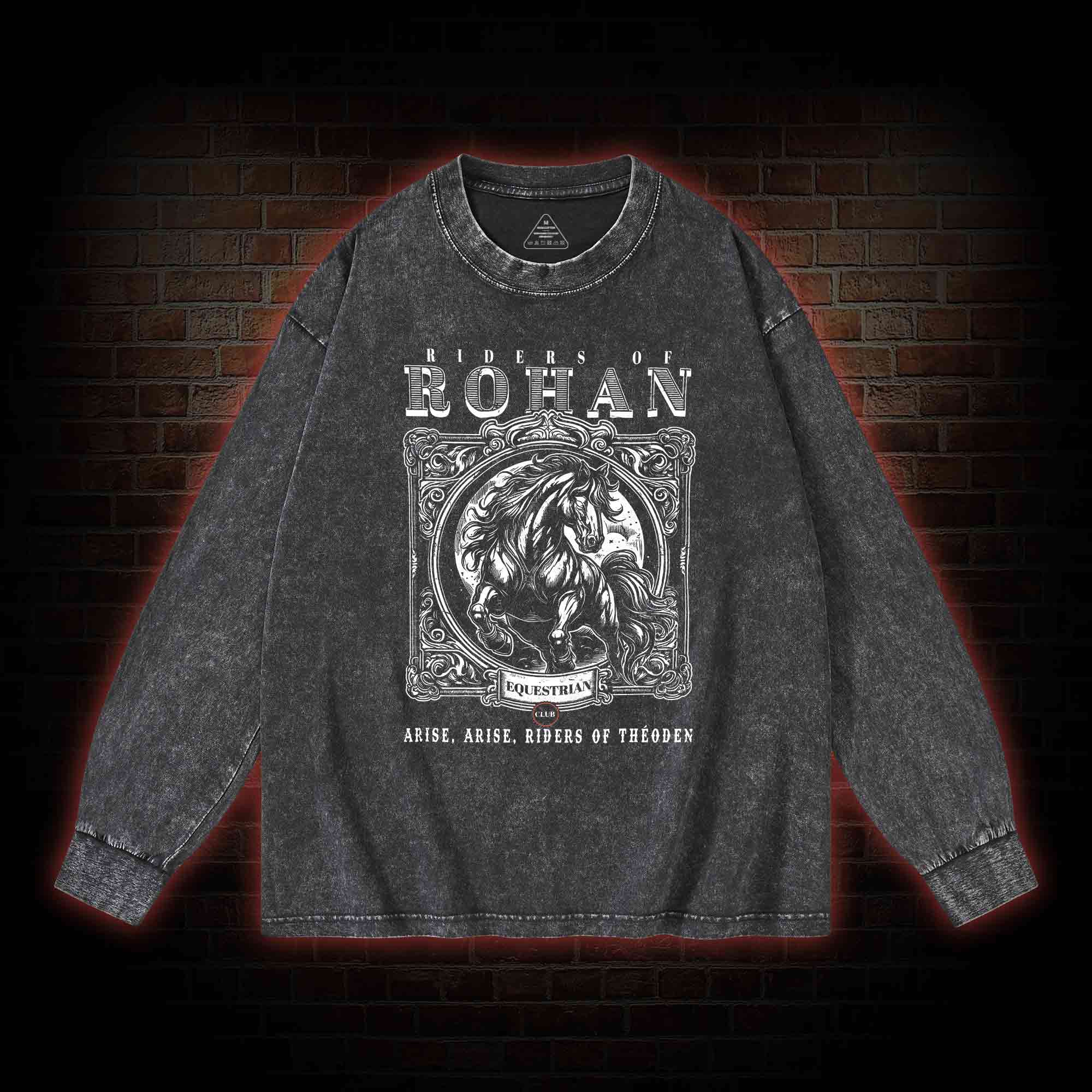Riders of Rohan Equestrian Club Washed Long-Sleeve T-shirt