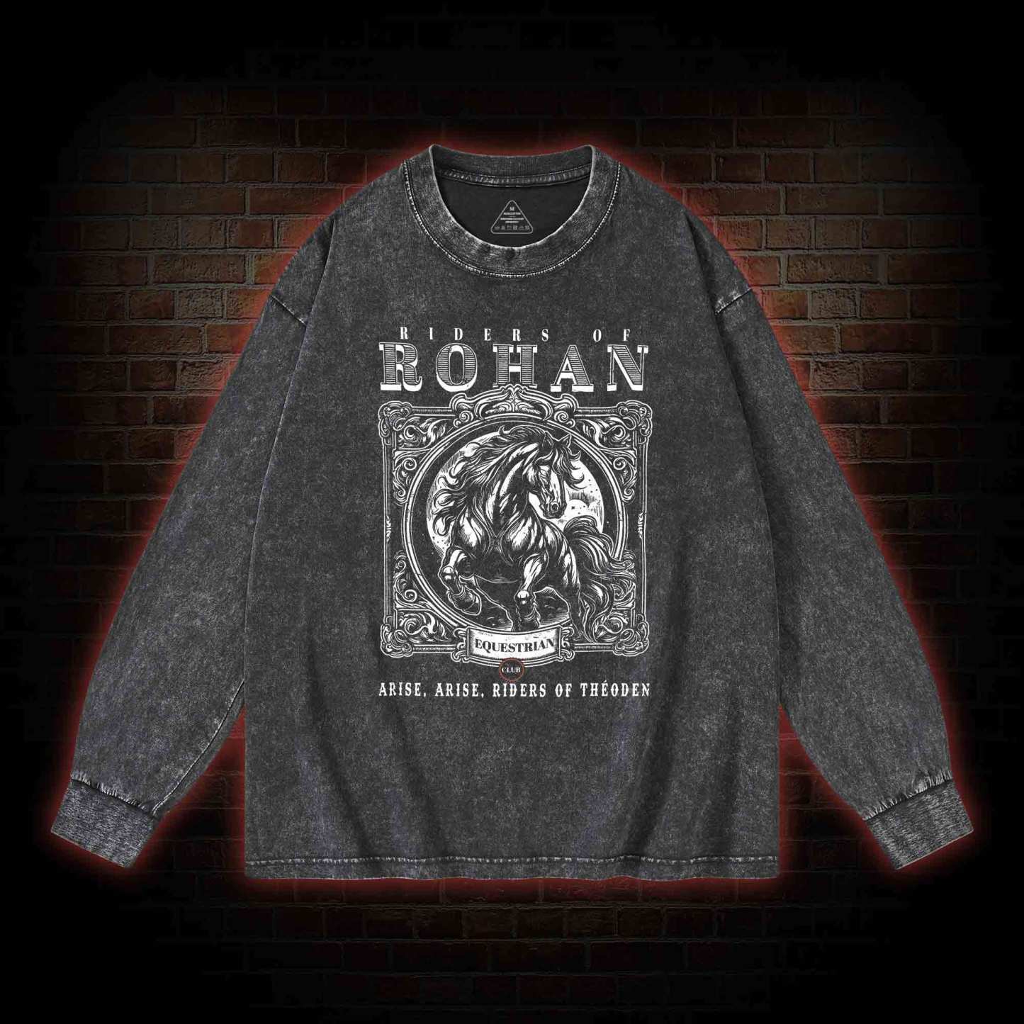 Riders of Rohan Equestrian Club Washed Long-Sleeve T-shirt
