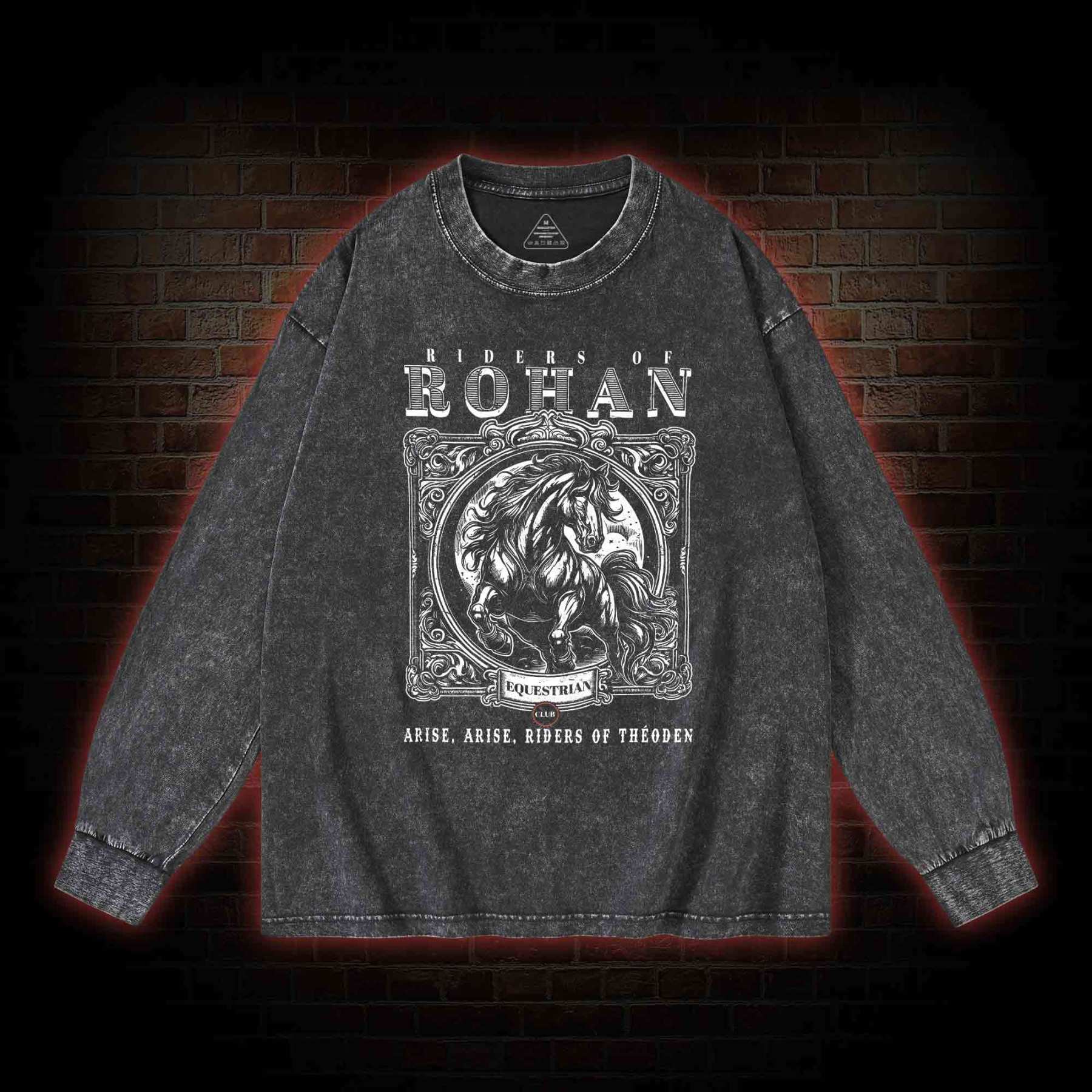 Riders of Rohan Equestrian Club Washed Long-Sleeve T-shirt