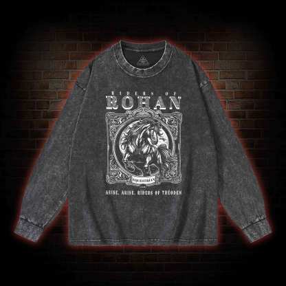Riders of Rohan Equestrian Club Washed Long-Sleeve T-shirt