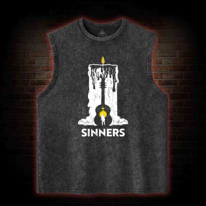 We Rule the Night Washed Tank Top