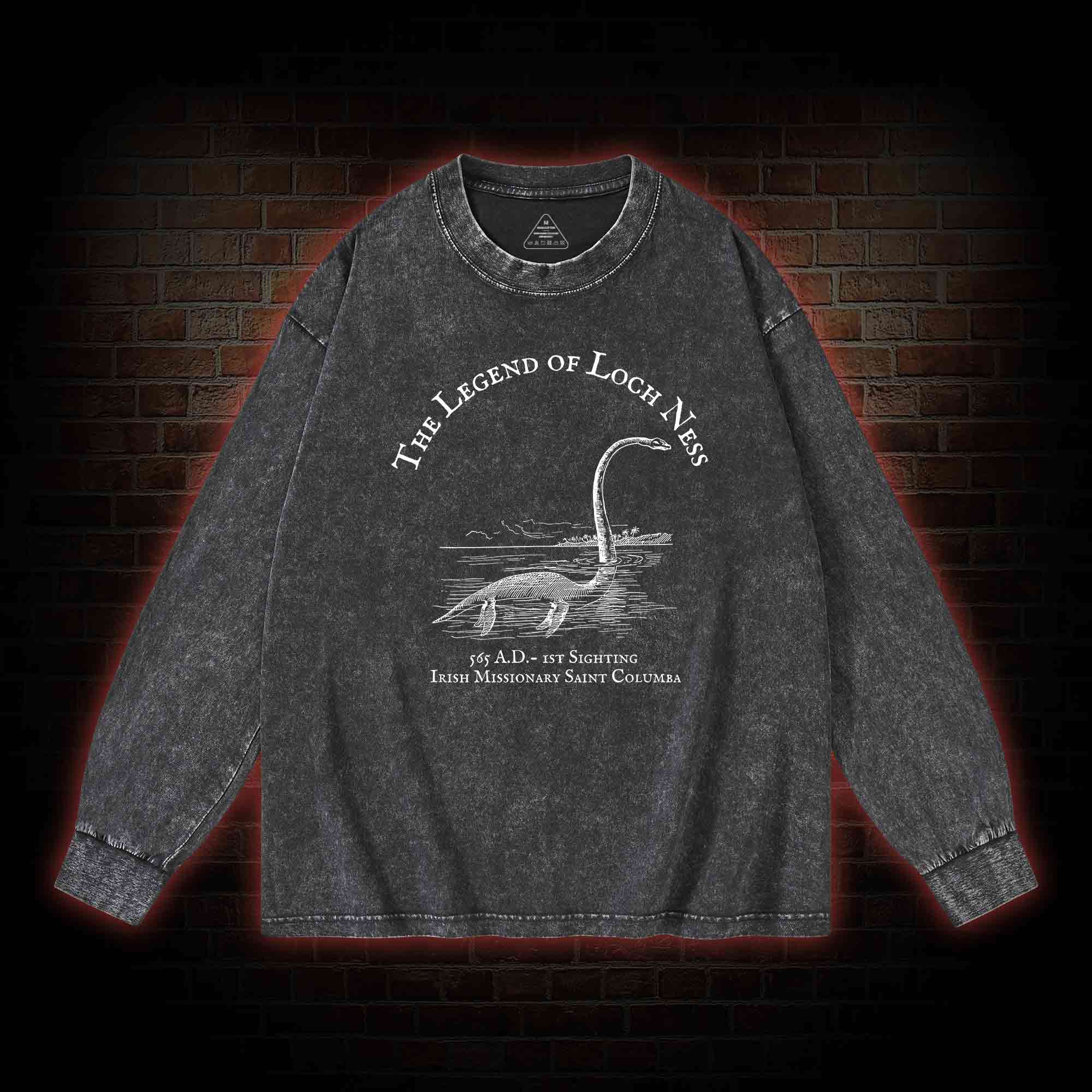 Loch Ness Monster Washed Long-Sleeve T-shirt