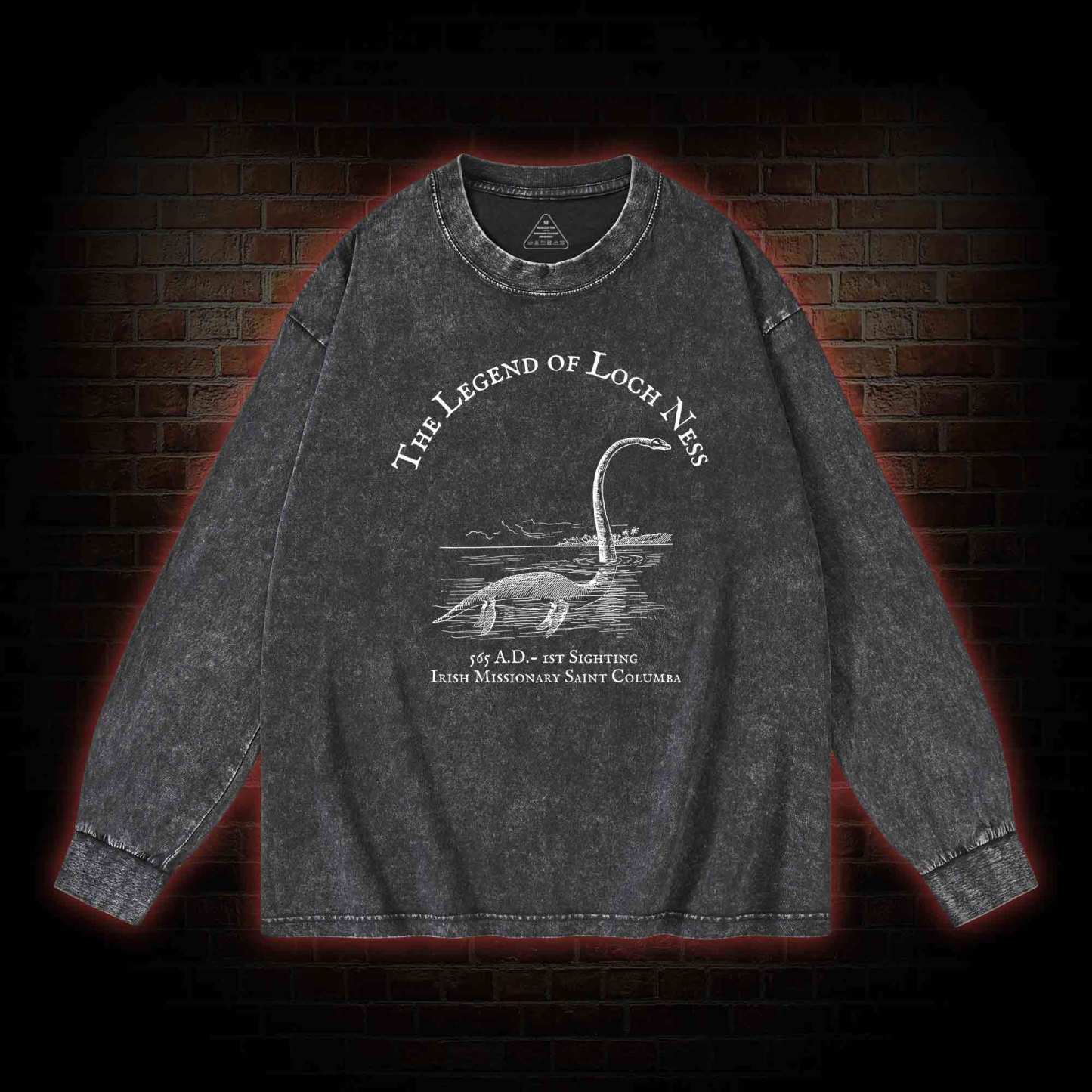 Loch Ness Monster Washed Long-Sleeve T-shirt