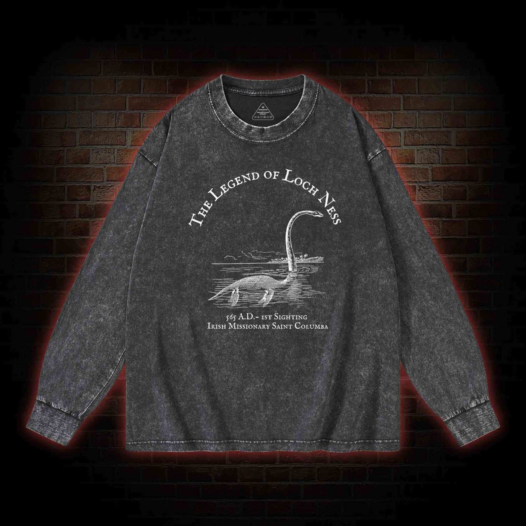 Loch Ness Monster Washed Long-Sleeve T-shirt