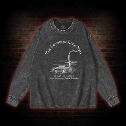 Loch Ness Monster Washed Long-Sleeve T-shirt