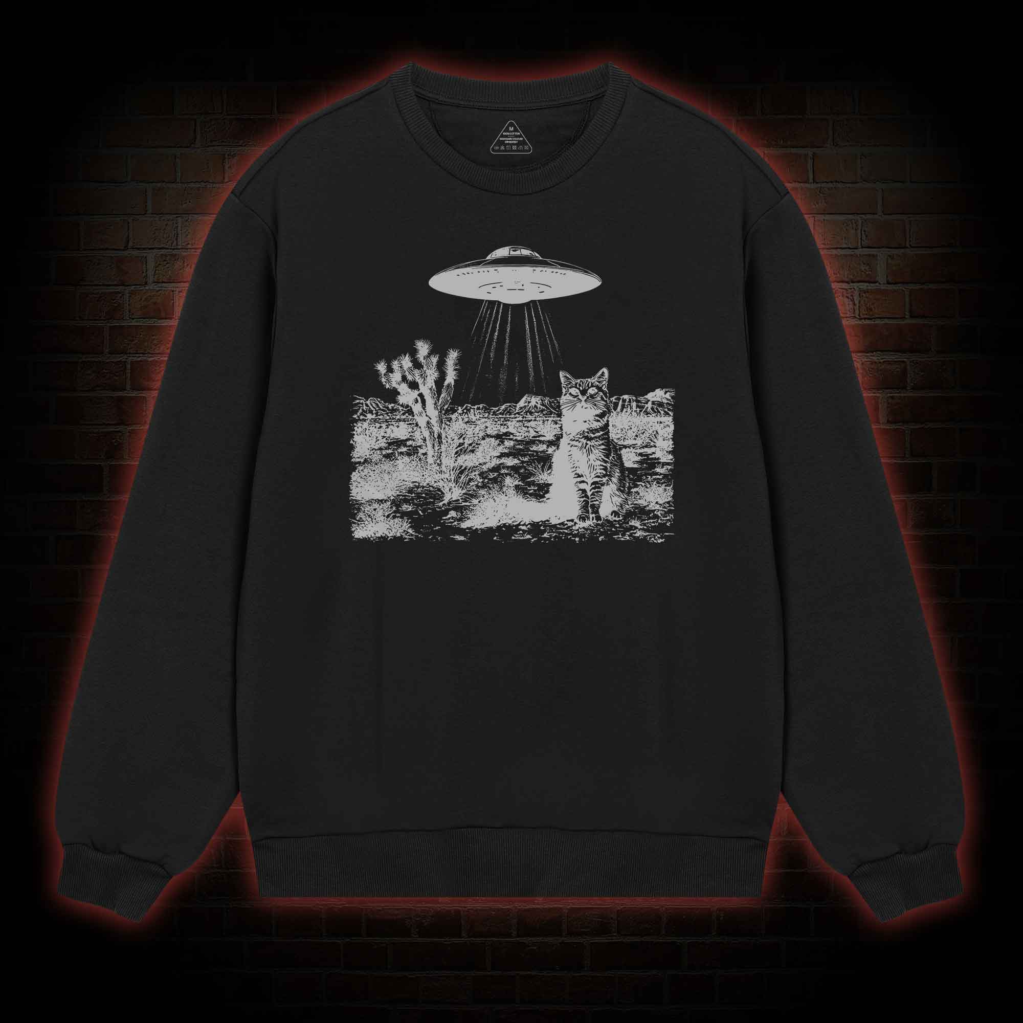 Ufo Cowboy Cat Sweatshirt