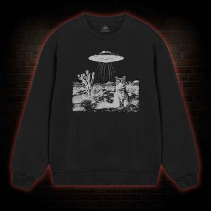 Ufo Cowboy Cat Sweatshirt