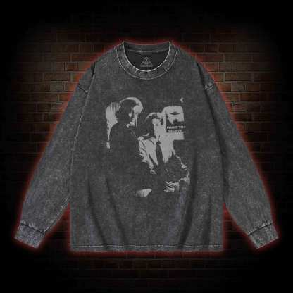 I Want to Believe Washed Long-Sleeve T-shirt