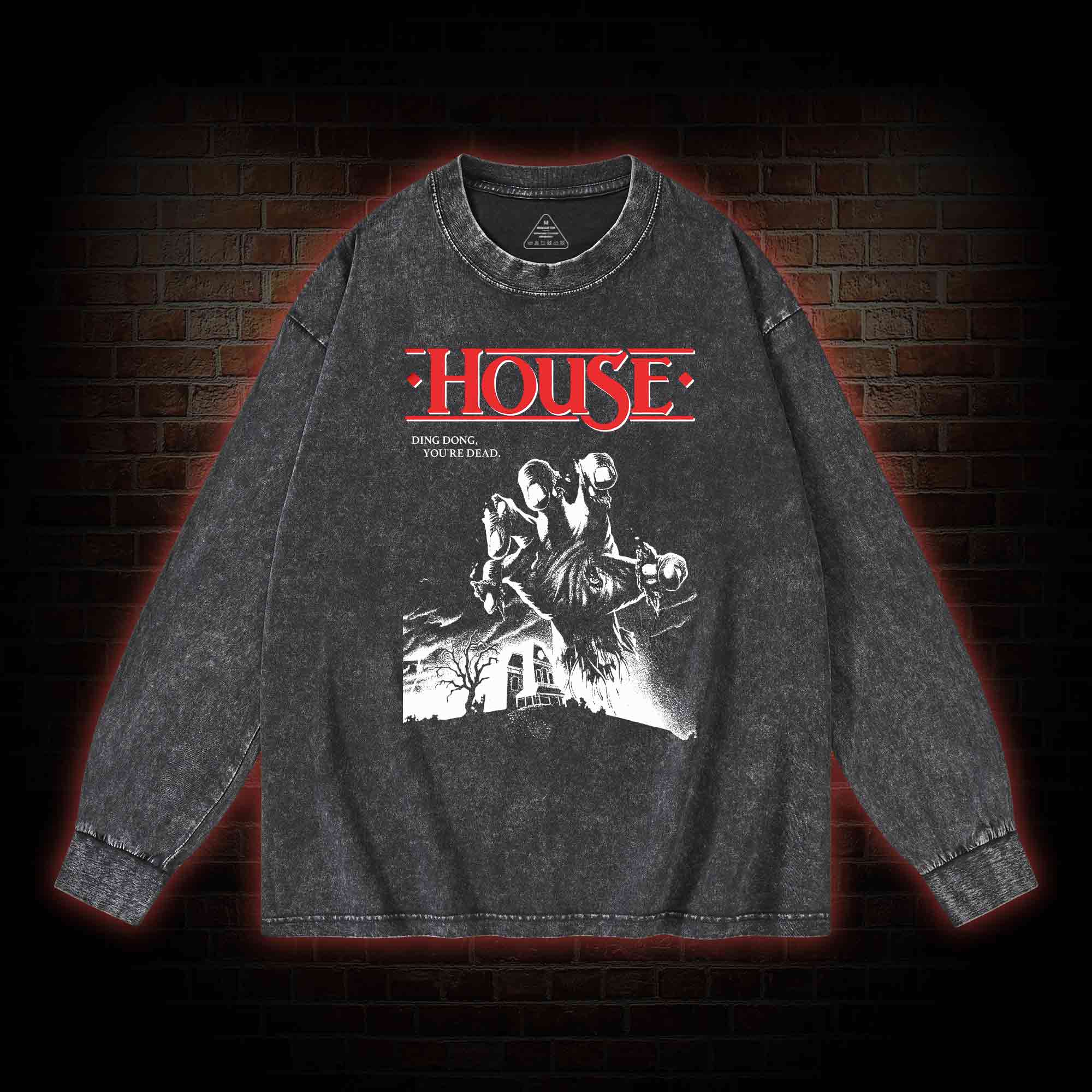 Ding Dong You're Dead Washed Long-Sleeve T-shirt