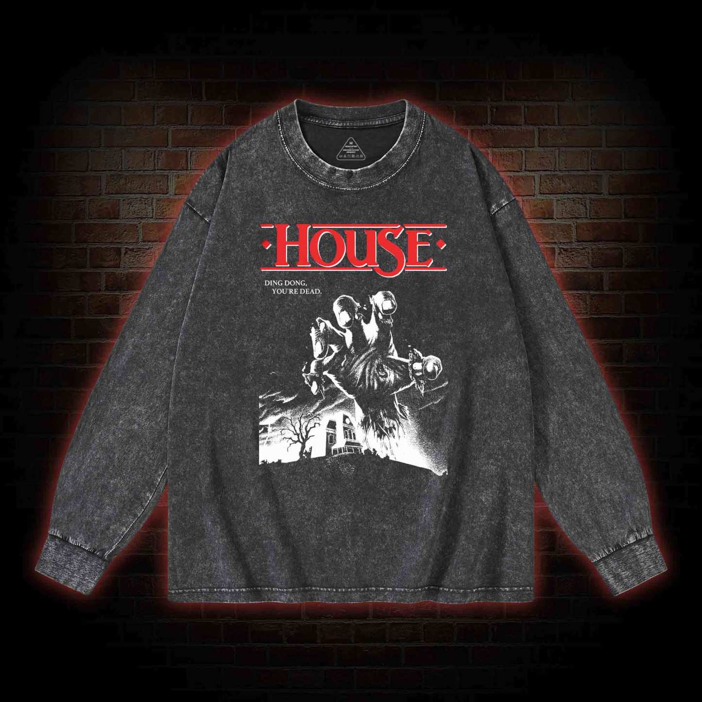 Ding Dong You're Dead Washed Long-Sleeve T-shirt