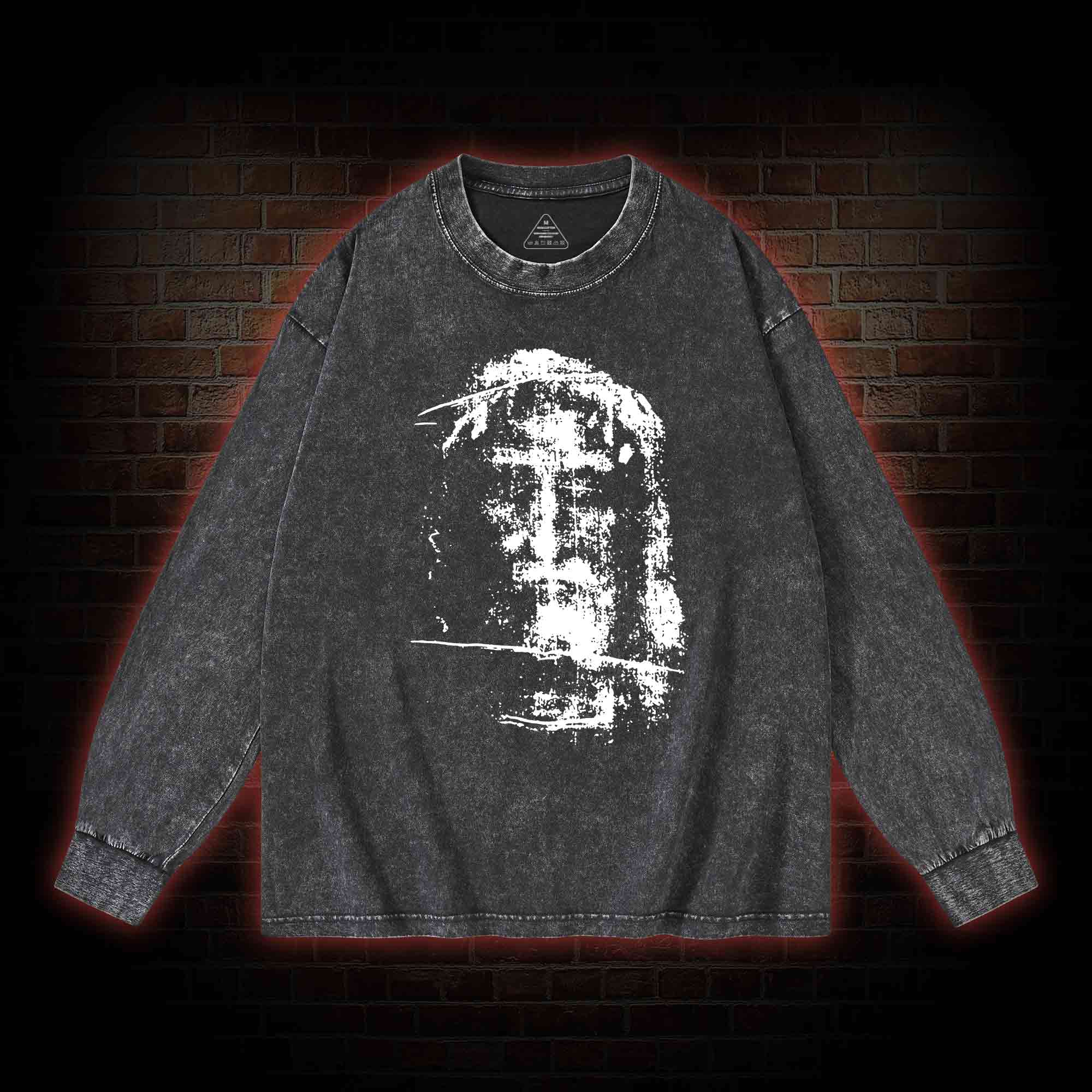 Jesus Christ Face Washed Long-Sleeve T-shirt