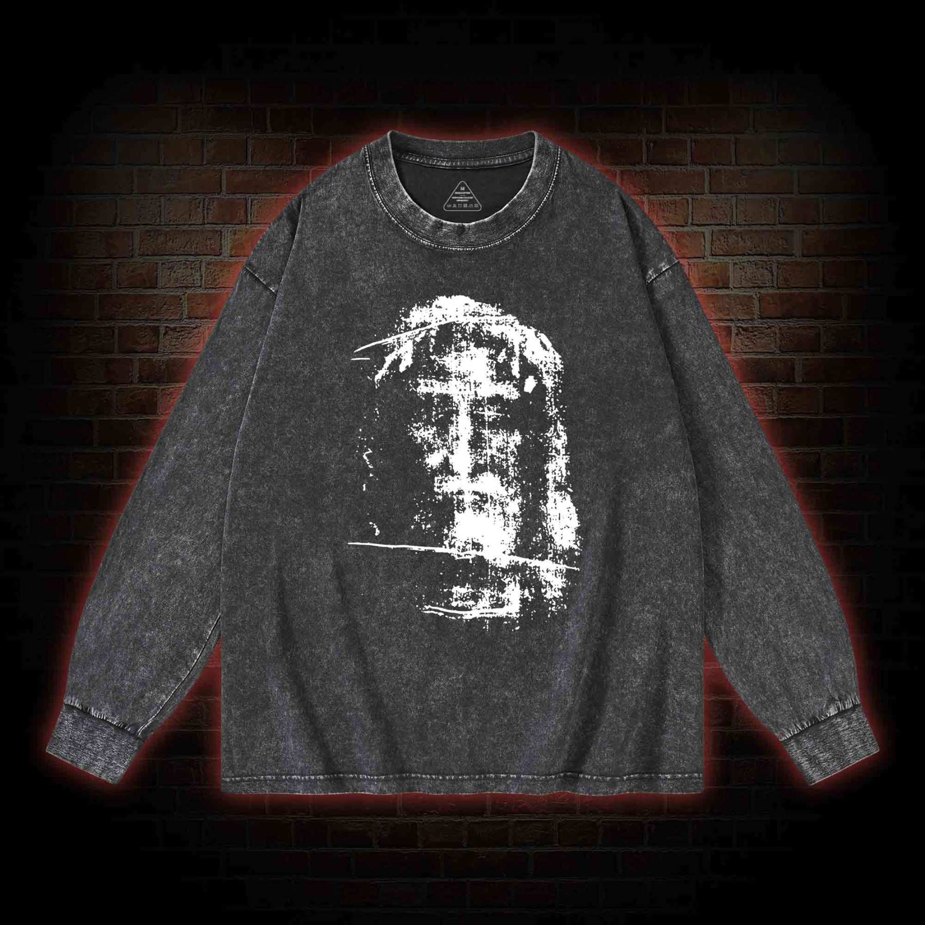 Jesus Christ Face Washed Long-Sleeve T-shirt