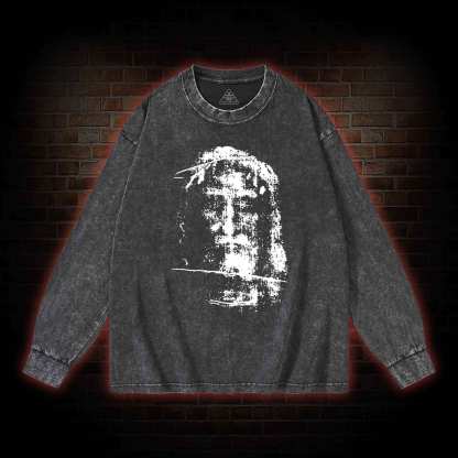 Jesus Christ Face Washed Long-Sleeve T-shirt