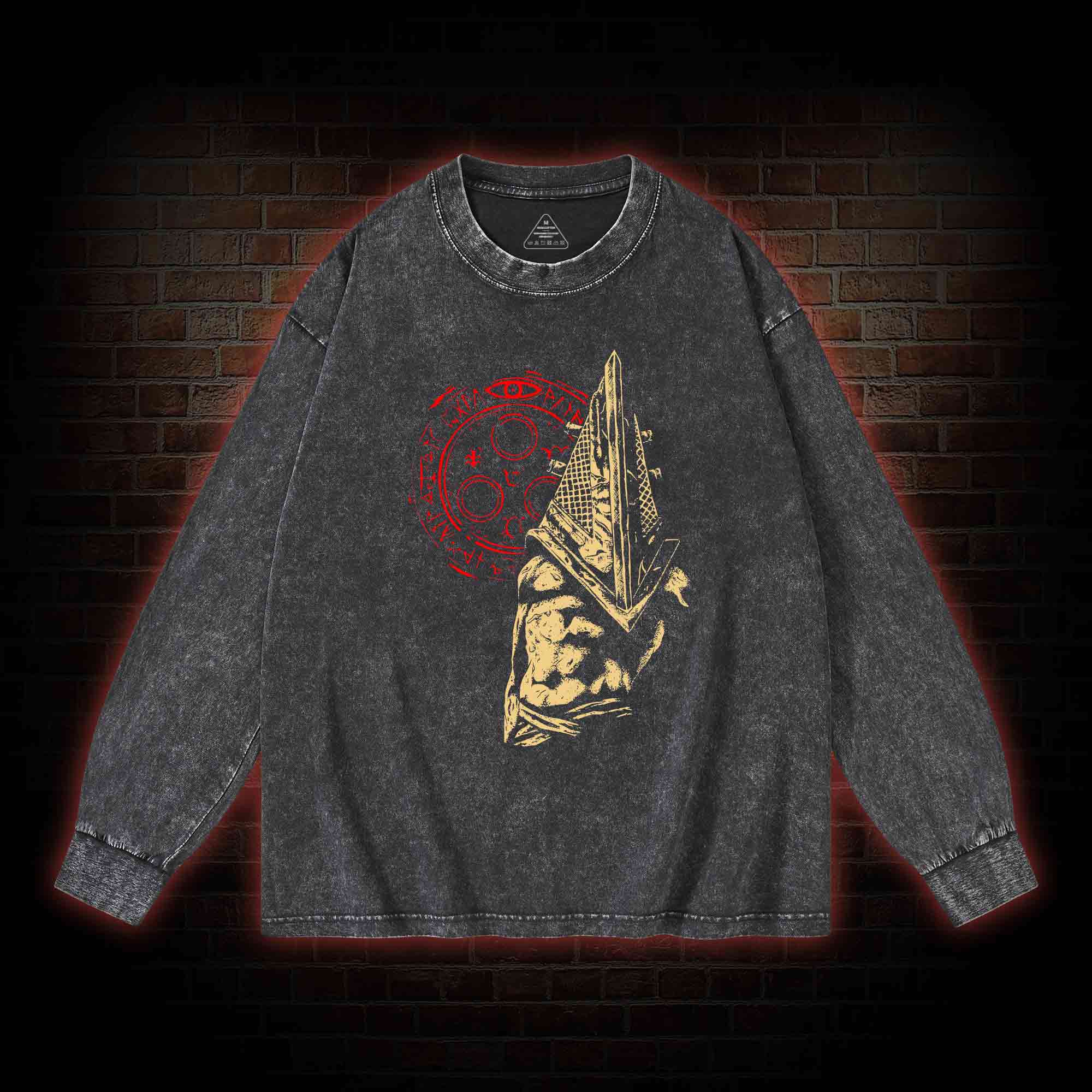Pointy Man Washed Long-Sleeve T-shirt