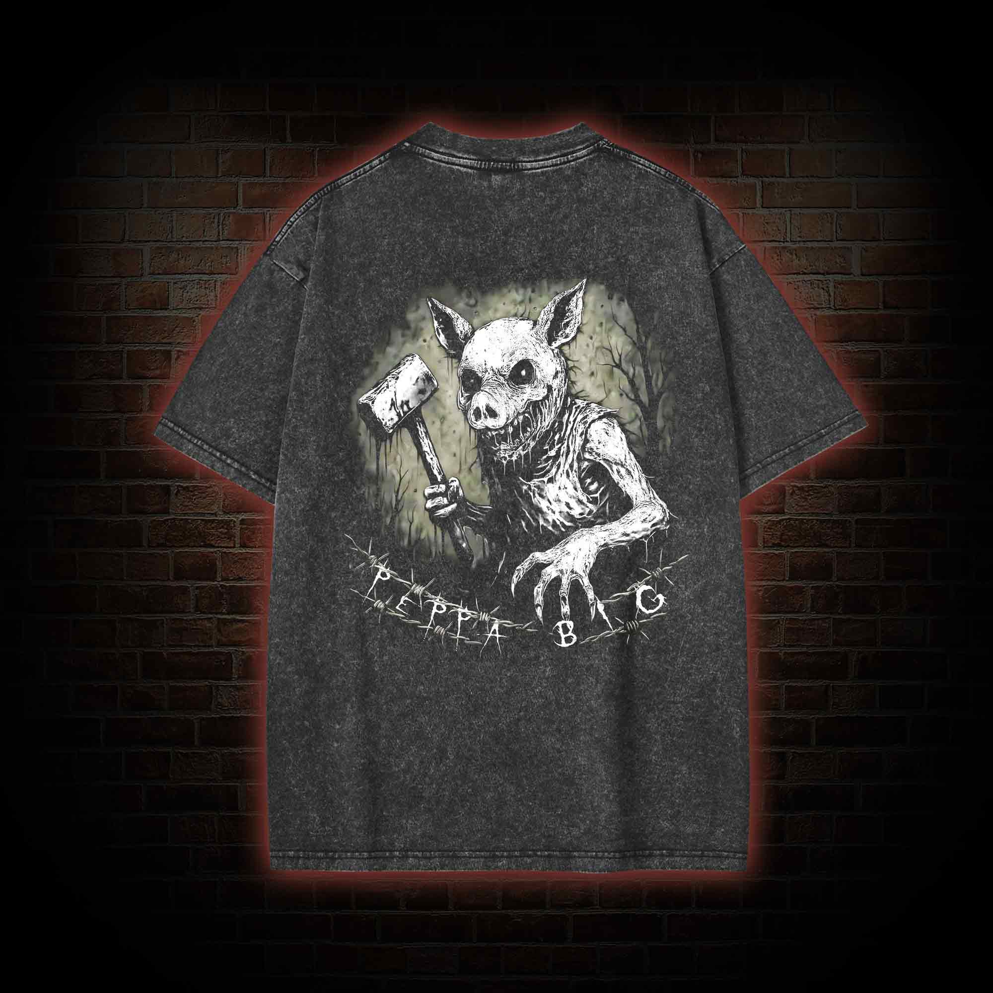 Peppa Big Back Print Washed T-shirt