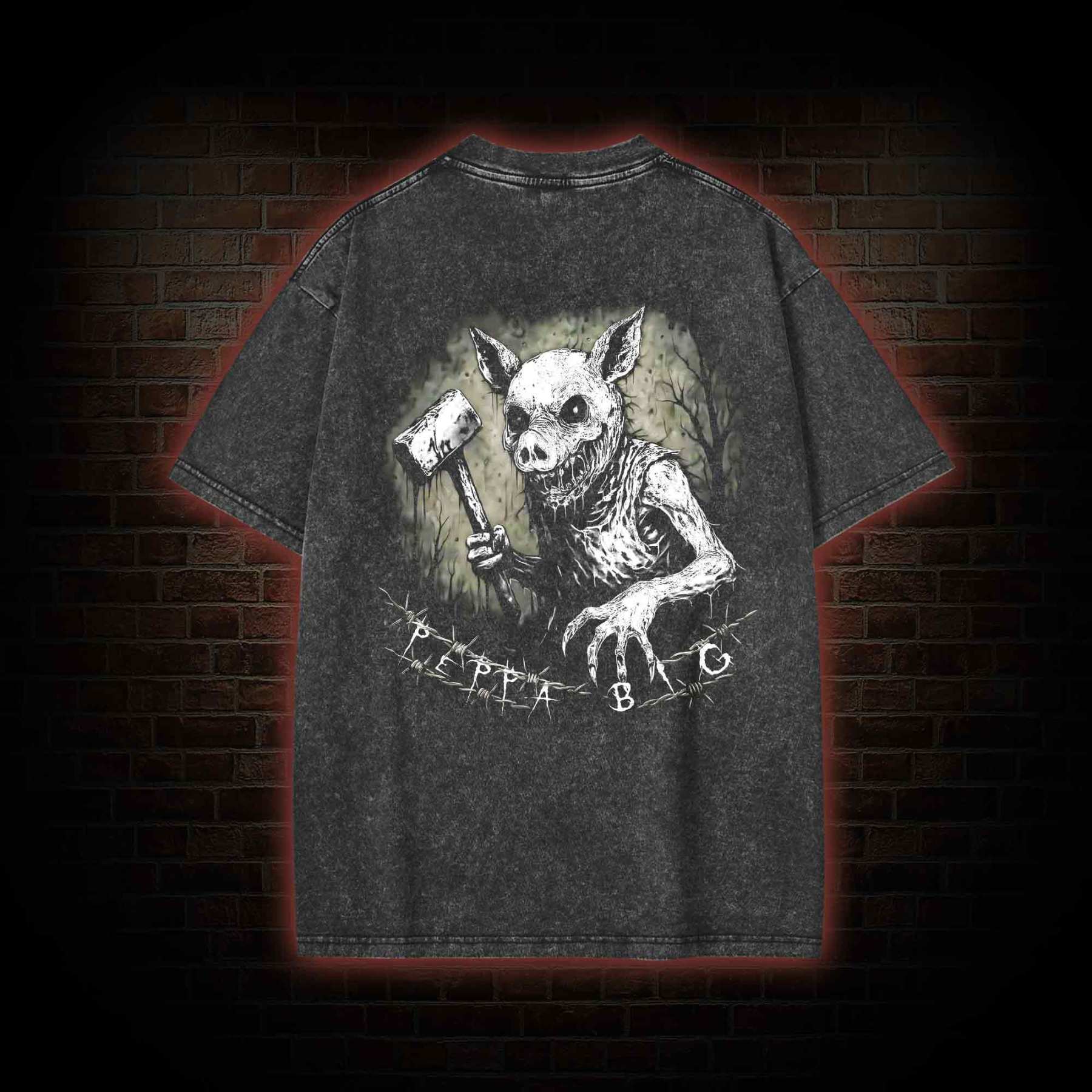 Peppa Big Back Print Washed T-shirt