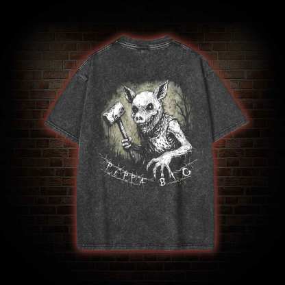 Peppa Big Back Print Washed T-shirt