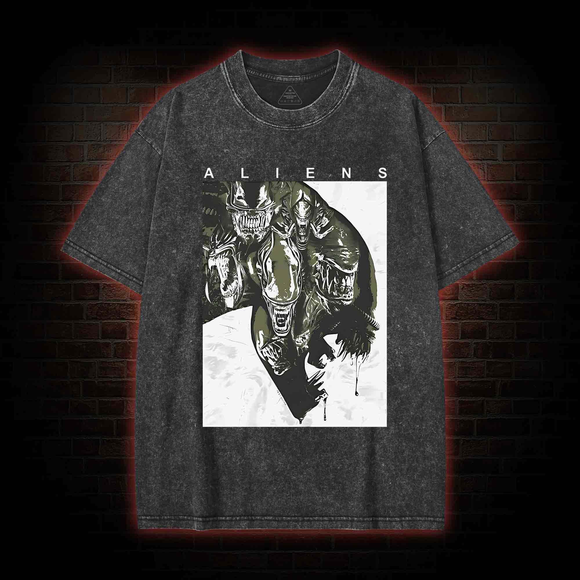 Aliens in Deep Space Washed T-shirt